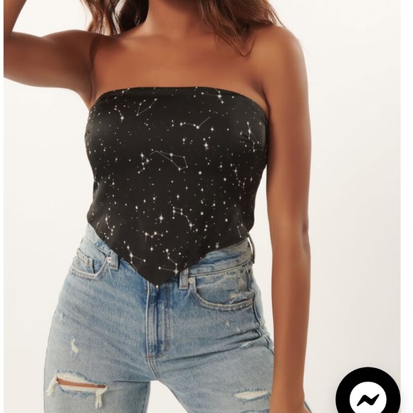 Garage silky bandana cami strapless top - Picture 2 of 4